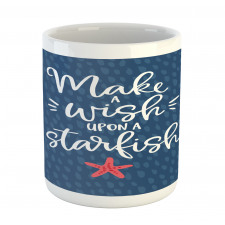 Nautical Text with Starfish Mug