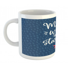 Nautical Text with Starfish Mug