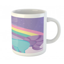 Nursery Rainbow Pony Art Mug