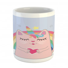 Cat Heart Kitten Art Mug