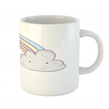 Raining Clouds Cartoon Art Mug