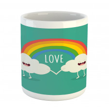 Love Wording Happy Clouds Mug