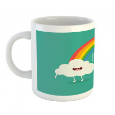 Love Wording Happy Clouds Mug