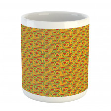 Abstract Oriental Art Motif Mug