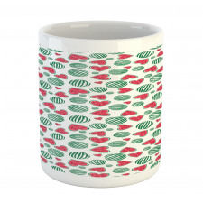 Watermelon Fruit Heart Slices Mug