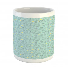 Round Flora with Leaves Mug