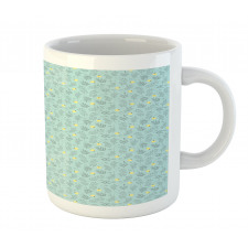 Round Flora with Leaves Mug