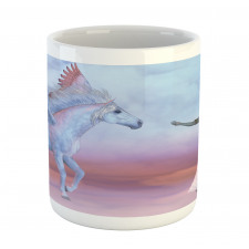 Dreamy Lady and Angel Horse Mug