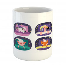 Pattern Sleeping Animal Mug