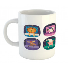 Pattern Sleeping Animal Mug