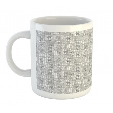 Apartment Buildings Sketch Mug