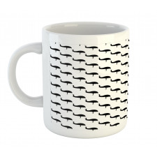 Monotone Animal Silhouettes Mug