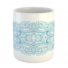 Monotone Floral Round Mug