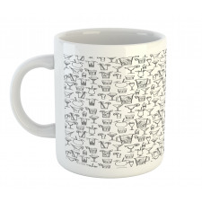 Monochrome Cocktails Mug