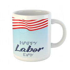 Waving Flag and Wording Mug