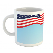 Waving Flag and Wording Mug