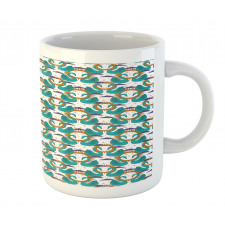 Mystic Aquatic Bird and Sun Mug