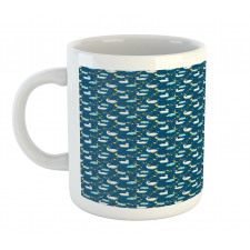 Aquatic Birds at Night Star Mug