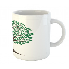 Simplistic Tree Leaves Art Mug