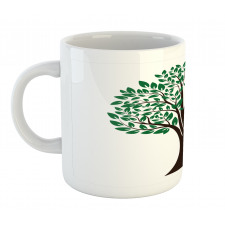 Simplistic Tree Leaves Art Mug