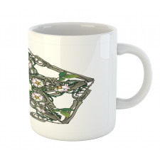 Skeleton Bones and Flowers Mug