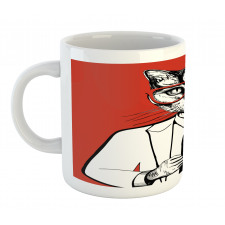 Funny Businessman Cat Suit Mug