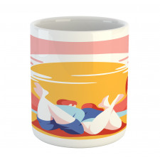 Summer Cartoon Young Couple Mug