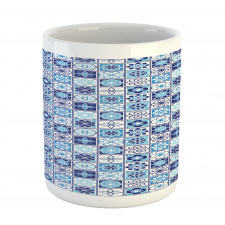 Floral Motif Squares Mug