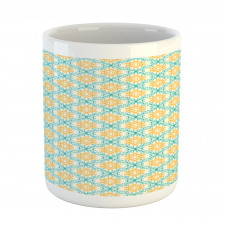 Thin Line Curlicue Damask Mug