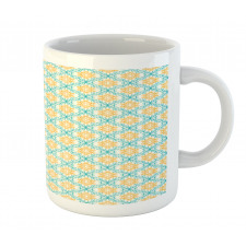 Thin Line Curlicue Damask Mug