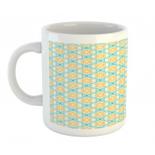 Thin Line Curlicue Damask Mug