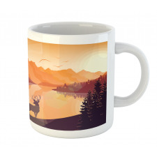 Bird Mountain Reindeer Mug