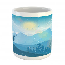 Mountain Fauna Sunrise Mug