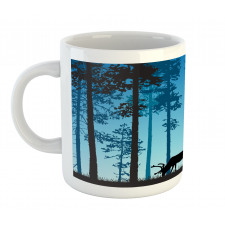 Wild Animal Elk Forest Mug