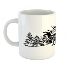 Reindeer Spruce Forest Mug