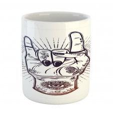 Tattooed Hand Raised Mug