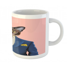 Whimsical Portrait of a Cat Mug