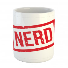 Nerd Wording Grunge Style Mug