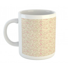 Curlicue Leafy Flowers Mug