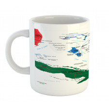 Bahamas Map Beach Ocean Mug