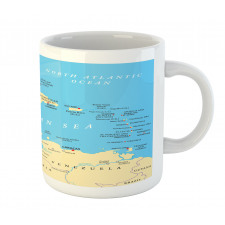 Caribbean Capitals Map Mug