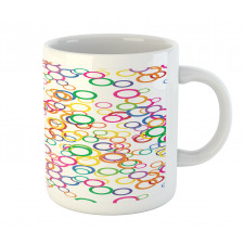 Colored Geometric Circle Mug