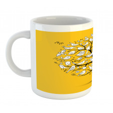 Doodle Birds Branches Mug