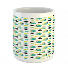 Monstera Leaves Parrots Mug