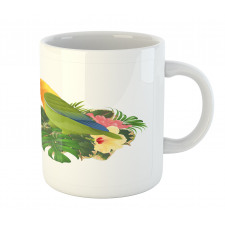 Parrot Botanical Branch Mug