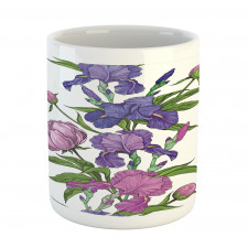 Naive Purple Flower Bouquet Mug