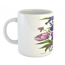 Naive Purple Flower Bouquet Mug