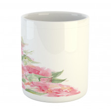 Watercolor Flower Leaves Art Mug