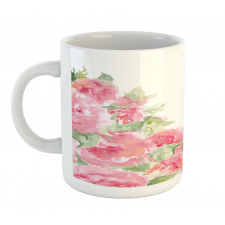 Watercolor Flower Leaves Art Mug