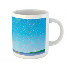 Floral Rain on Sea Mug